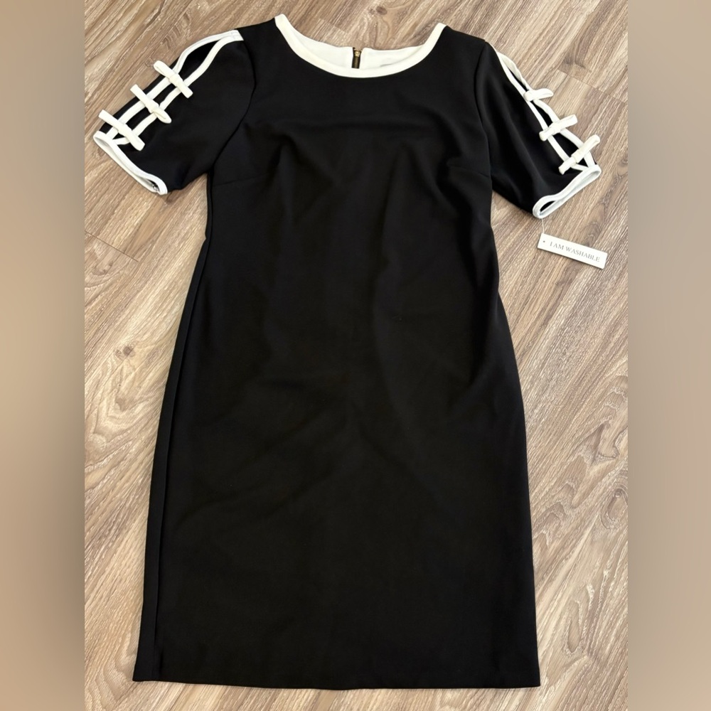 Shelby & Palmer Black Dress with White Trim‎ NWT
